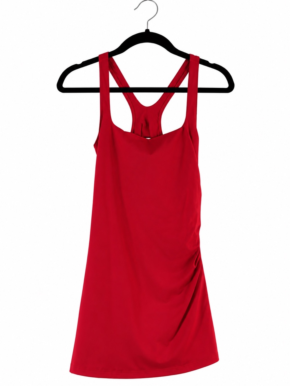 Red Athletic Mini Dress with Built-In Romper — Size XS